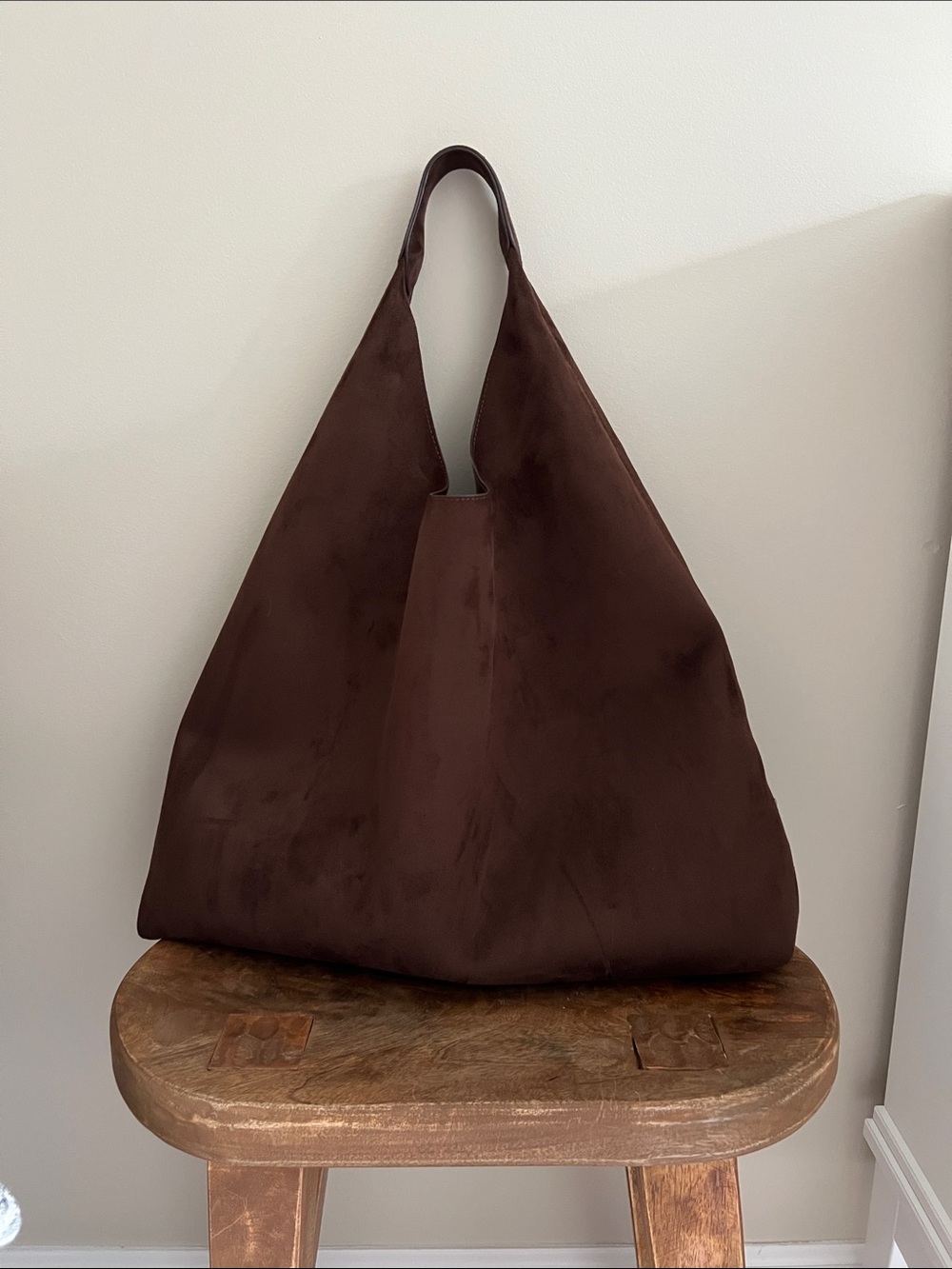 NWOT GAP Brown Slouchy Vegan Suede Tote Bag